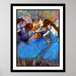 Edgar Degas - Dancers in Blue - Ballet Dance Älska Poster