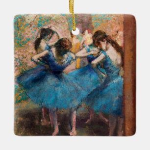 Edgar Degas - Dancers in blue Julgransprydnad Keramik
