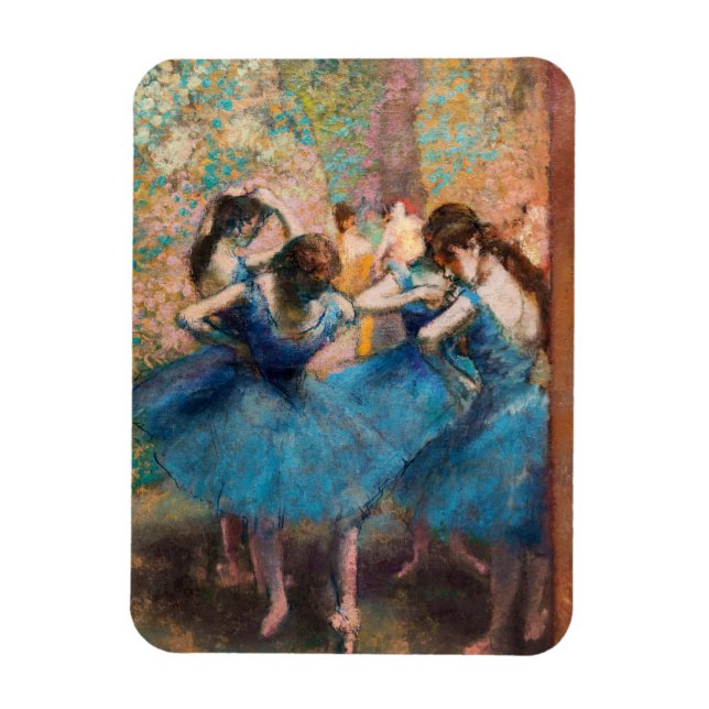 Edgar Degas - Dancers in blue Magnet (Vertikal)