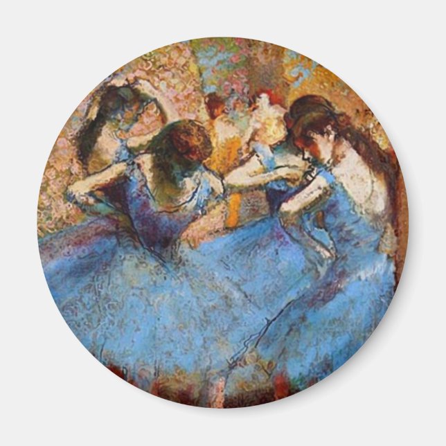 Edgar Degas - Dancers in Blue Magnet (Framsidan)