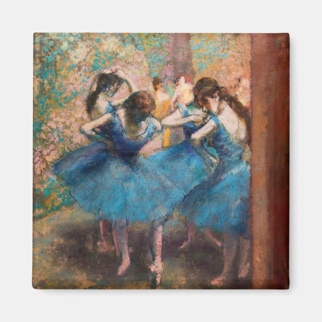 Edgar Degas - Dancers in blue Magnet (Framsidan)