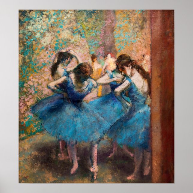 Edgar Degas - Dancers in blue Poster (Framsidan)