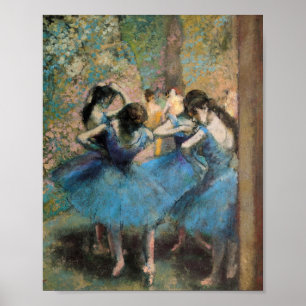 Edgar Degas - Dancers in Blue Poster