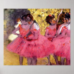 Edgar Degas - Dancers in Rosa - Ballet Dance Älska Poster