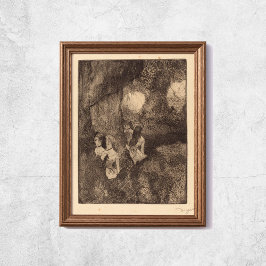 Edgar Degas Dancers in Vingar Sketch Art Poster