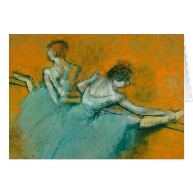 Edgar Degas Dancers på Pub målar teckningar Hälsningskort (Framsidan Horizontal)