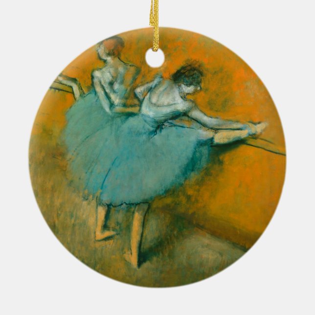 Edgar Degas Dancers på Pub målar teckningar Julgransprydnad Keramik (Baksidan)