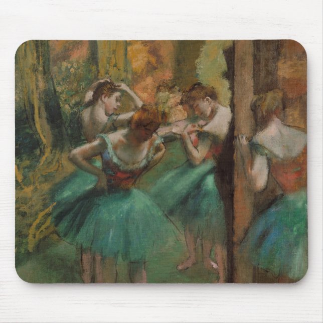 Edgar Degas Dancers Rosa och Grönt Musmatta (Framsidan)