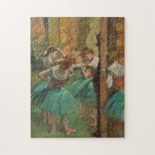 Edgar Degas Dancers Rosa och Grönt Pussel