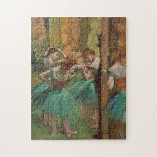 Edgar Degas Dancers Rosa och Grönt Pussel (Vertikal)