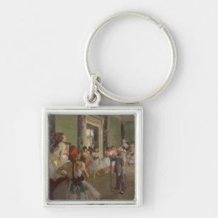 Edgar Degas  Dancing Class, c.1873-76 Fyrkantig Silverfärgad Nyckelring