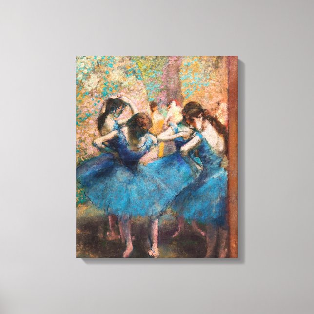 Edgar Degas - Dansande i blått Canvastryck (Framsida)