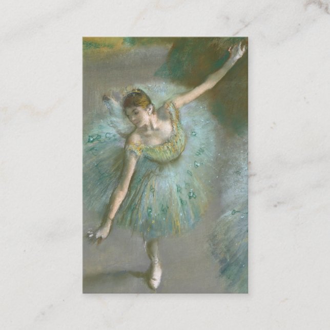 Edgar Degas| Dansar i Grönt Visitkort (Framsida)