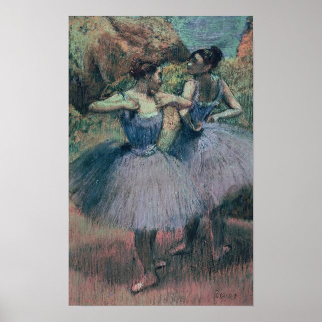 Edgar Degas | Dansar i Violet Poster (Framsidan)