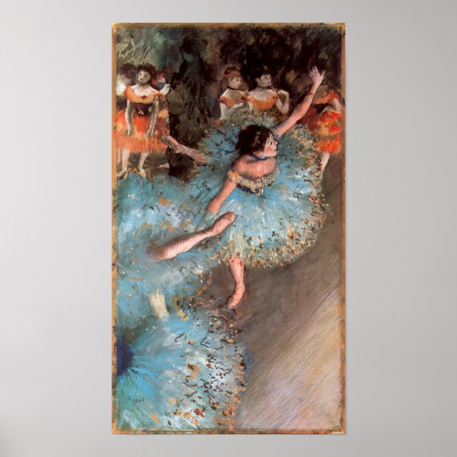Edgar Degas dansar med Gröntar Poster (Framsidan)