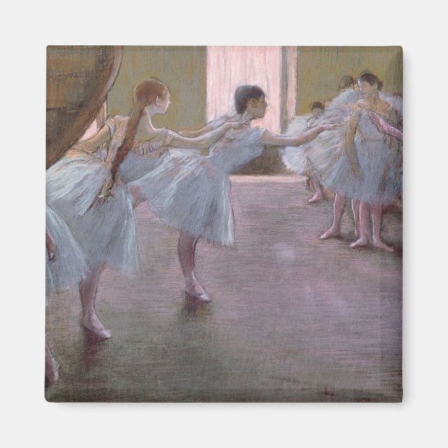 Edgar Degas | Dansar vid Rehearsal, 1875-1877 Magnet (Framsidan)