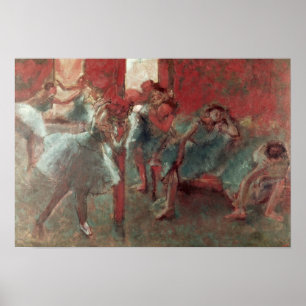 Edgar Degas Dansar vid Rehearsal, 1895-98 Poster