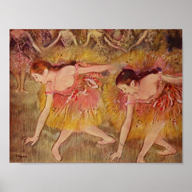 Edgar Degas Dansare Böjer sig Ned Poster (Framsidan)