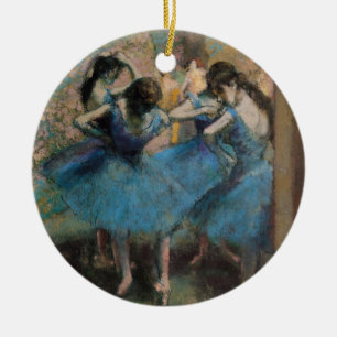 Edgar Degas dansare i blått, 1890 Julgransprydnad Keramik