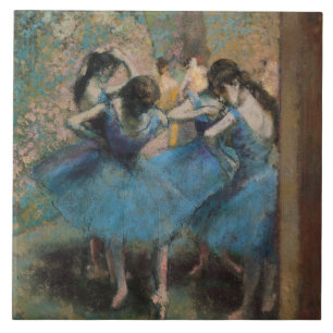 Edgar Degas dansare i blått, 1890 Kakelplatta