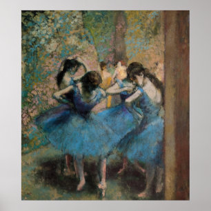 Edgar Degas dansare i blått, 1890 Poster