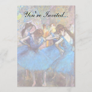 Edgar Degas - Dansare i blått - Balettdansälskare Inbjudningar
