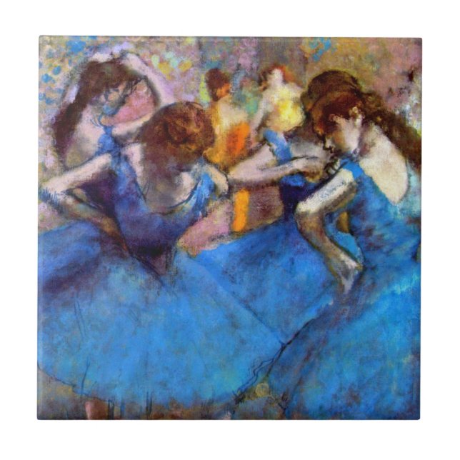 Edgar Degas - Dansare i blått - Balettdansälskare Kakelplatta (Framsidan)