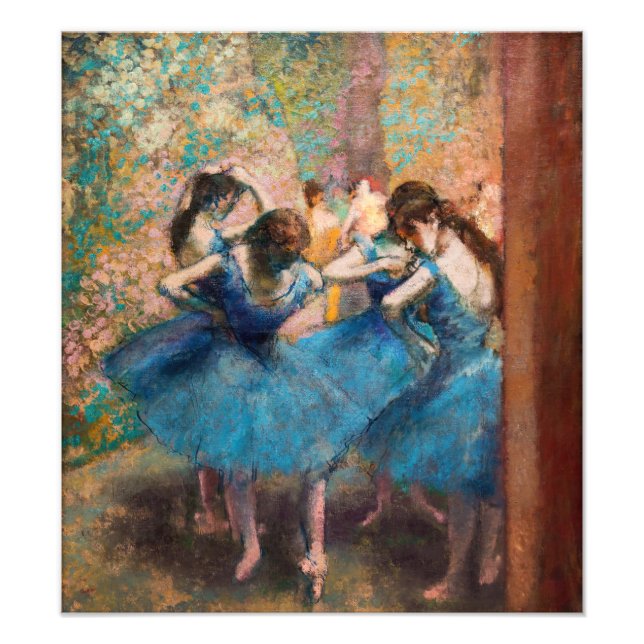 Edgar Degas - Dansare i blått Fototryck (Framsidan)