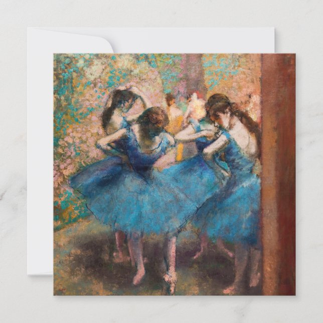 Edgar Degas - Dansare i blått Inbjudningar (Framsida)