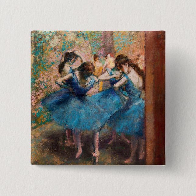 Edgar Degas - Dansare i blått Knapp (Framsida)