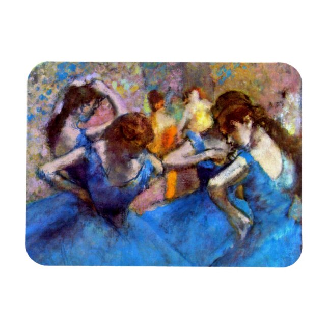 Edgar Degas - dansare i blått - lastpallsdansare Ä Magnet (Horisontell)