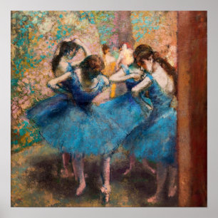 Edgar Degas - Dansare i blått Poster