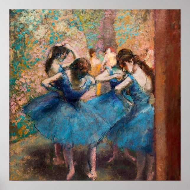 Edgar Degas - Dansare i blått Poster (Framsidan)