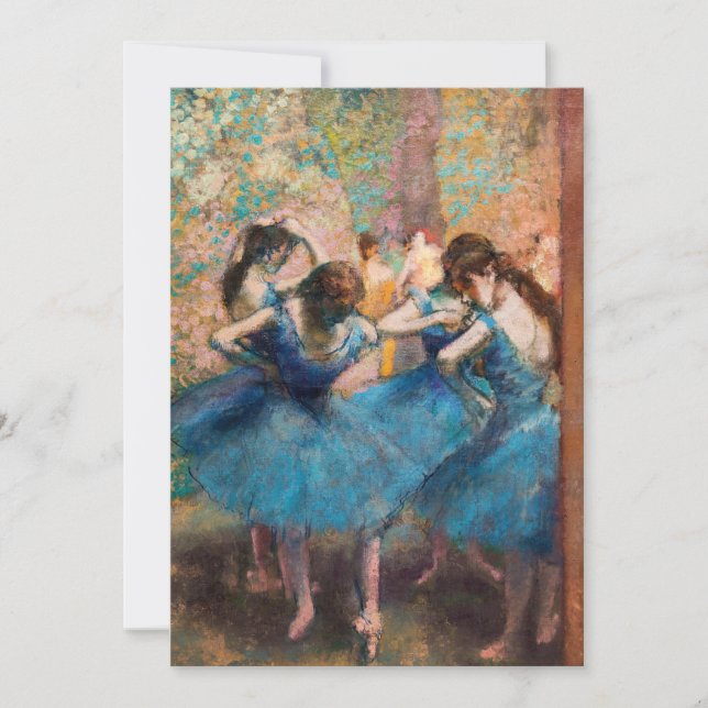 Edgar Degas - Dansare i blått Tack Kort (Framsida)