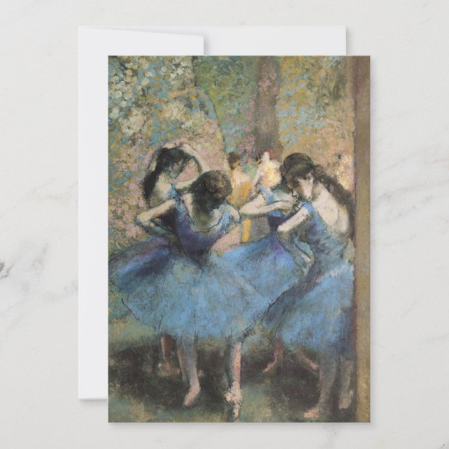 Edgar Degas - dansare i blått Tack Kort (Framsida)