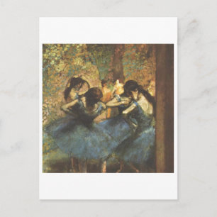 Edgar Degas - dansare i Blue Ballet Ballerina Tutu Vykort