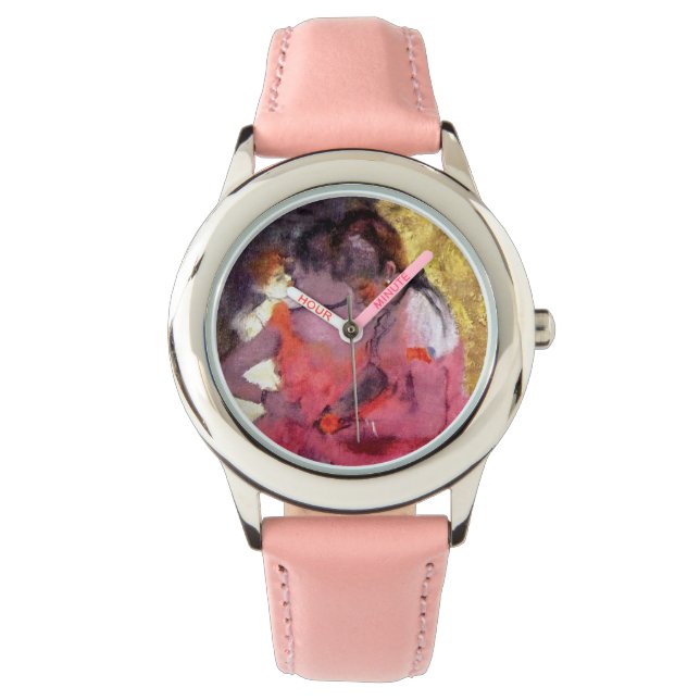 Edgar Degas - Dansare i rosa - Balettdansälskare Armbandsur (Framsida)