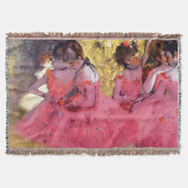 Edgar Degas - Dansare i rosa - Balettdansälskare Mysfilt (Framsidan)