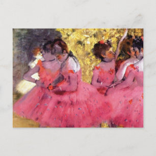 Edgar Degas - Dansare i rosa - Balettdansälskare Vykort