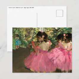 Edgar Degas - Dansare i rosa Vykort