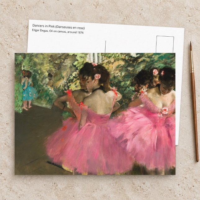 Edgar Degas - Dansare i rosa Vykort (Skapare uppladdad)