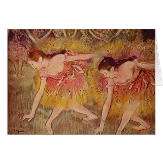 Edgar Degas-dansare med böjningskort Hälsningskort (Framsidan Horizontal)