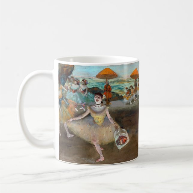 Edgar Degas - Dansare med bukett, bugar sig på sce Kaffemugg (Vänster)