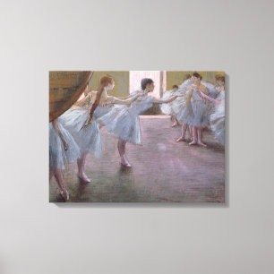 Edgar Degas dansare på repetitionen, 1875-1877 Canvastryck