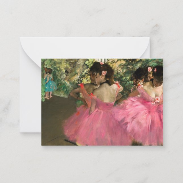 Edgar Degas - dansare på rosa Anteckningskort (Framsida)
