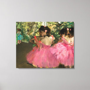 Edgar Degas - dansare på rosa Canvastryck