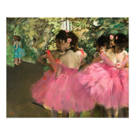 Edgar Degas - dansare på rosa Fototryck