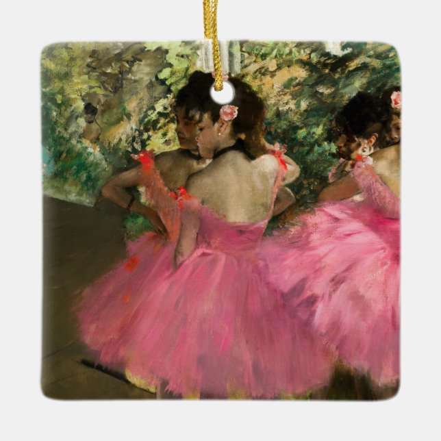 Edgar Degas - dansare på rosa Julgransprydnad Keramik (Framsida)
