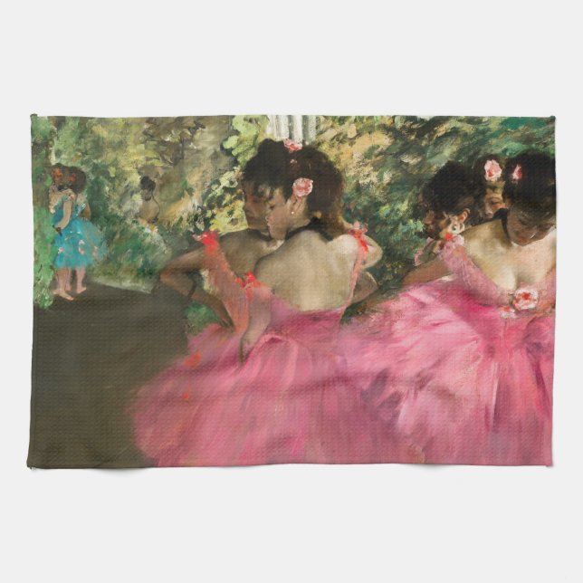 Edgar Degas - dansare på rosa Kökshandduk (Horisontell)
