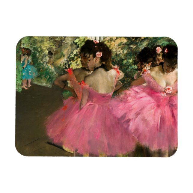 Edgar Degas - dansare på rosa Magnet (Horisontell)